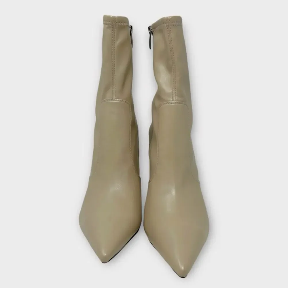 Franco Sarto Avana Faux Leather Heeled Sock Ankle Booties Size 11 - Picture 4 of 13